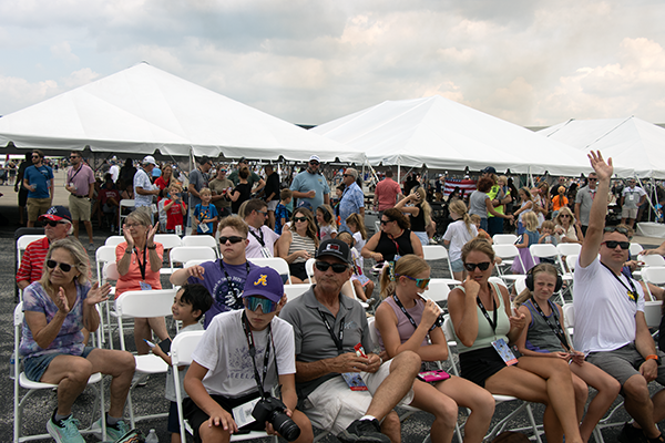 Buchanan employees enjoying the front row seats to the Fort Wayne Air Show.