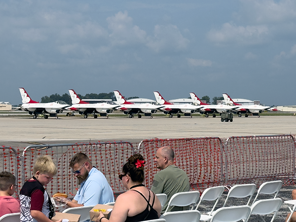 Buchanan employees were close enough to almost touch the Thunderbirds.