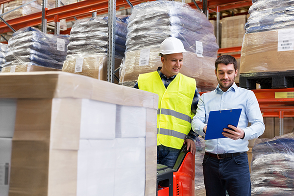 Men working in a warehouse