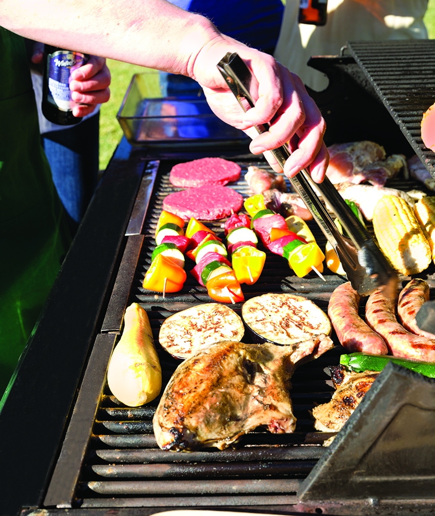 Man grilling on a BBQ